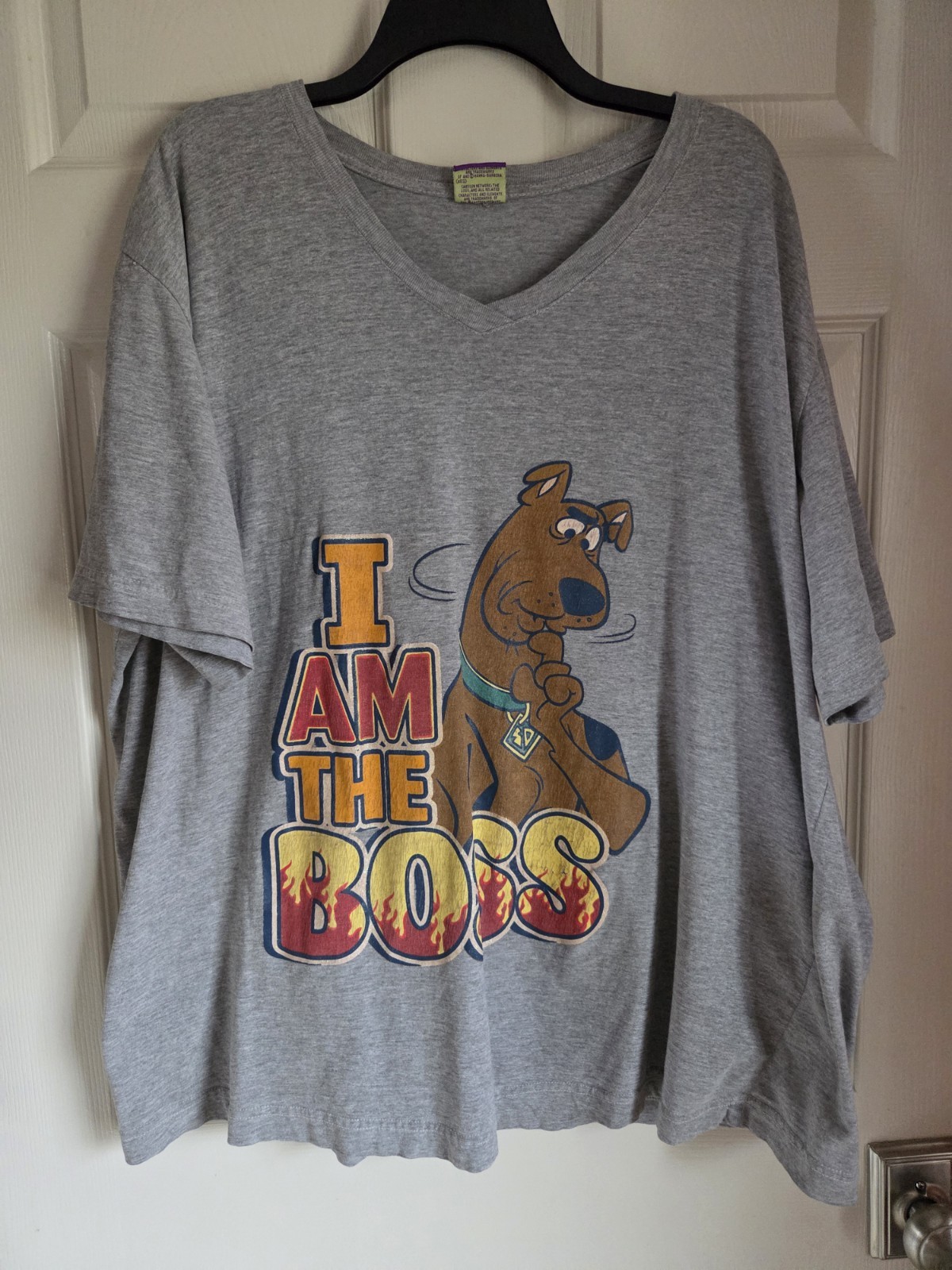 Vintage Cartoon Network Scooby-Doo Woman Double-sided Gray Graphic Top Size 2X