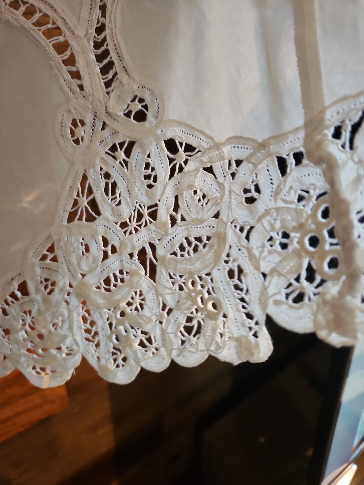 Lims Lace Button Up Blouse Women’s Medium Vintage White Short Sleeve