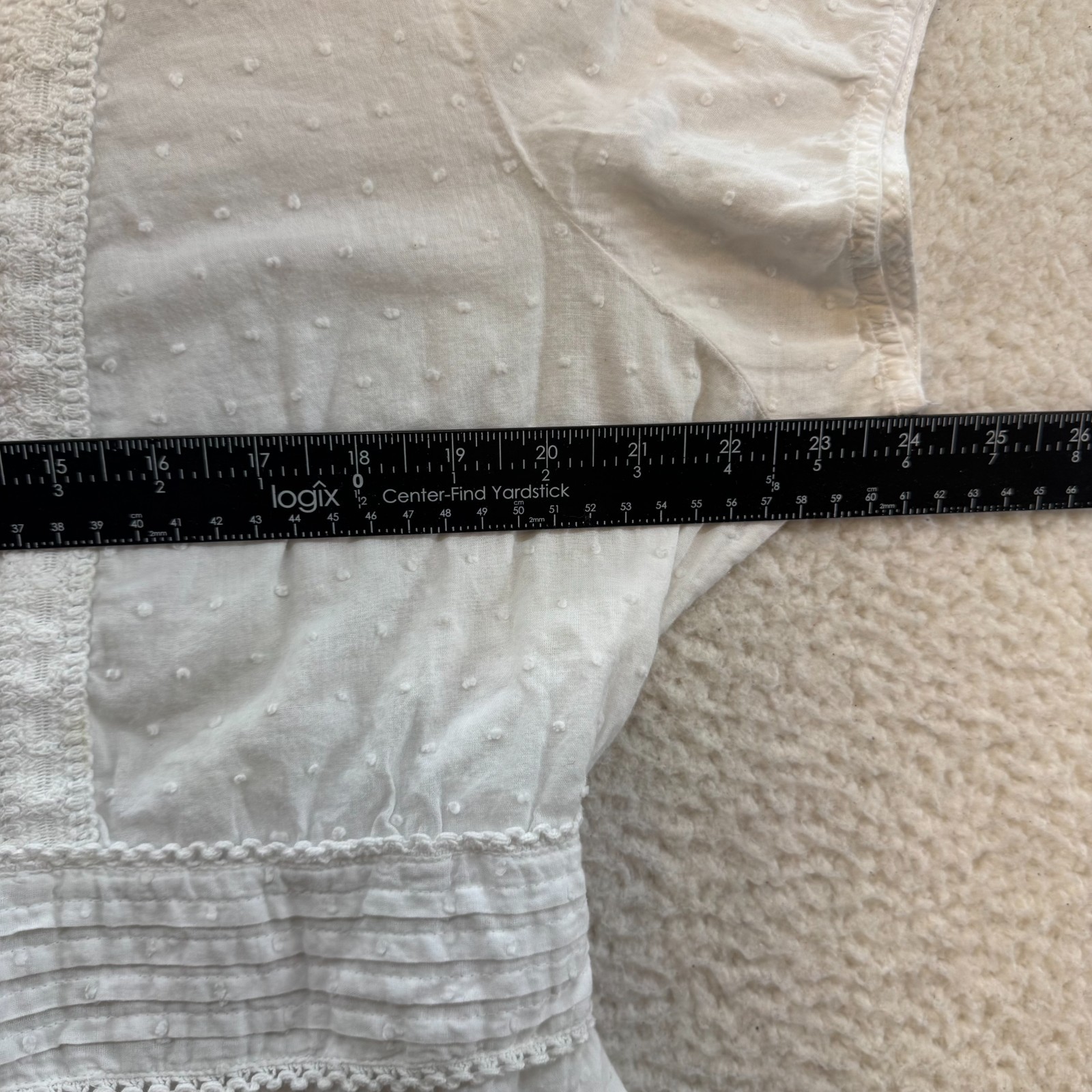 Y2K Vintage Babydoll Top 1X XL White Milkmaid Peasant Cottagecore Edwardian