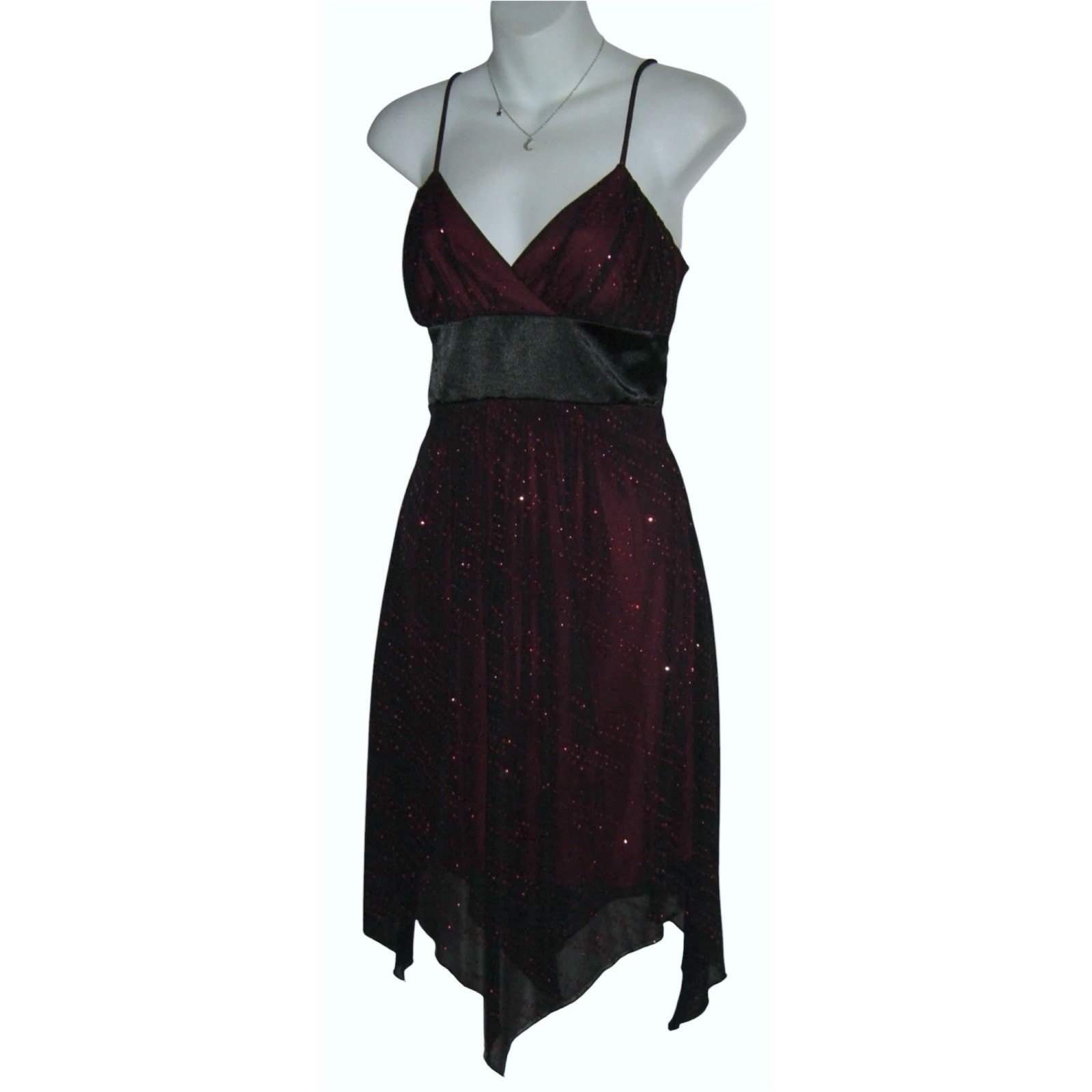 Taboo Dress Vintage 90’s Black Red Mesh Glitter Fairy Goth Whimsigoth y2k Witchy
