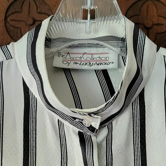 Lady Arrow Ascot Collection Striped Blouse M