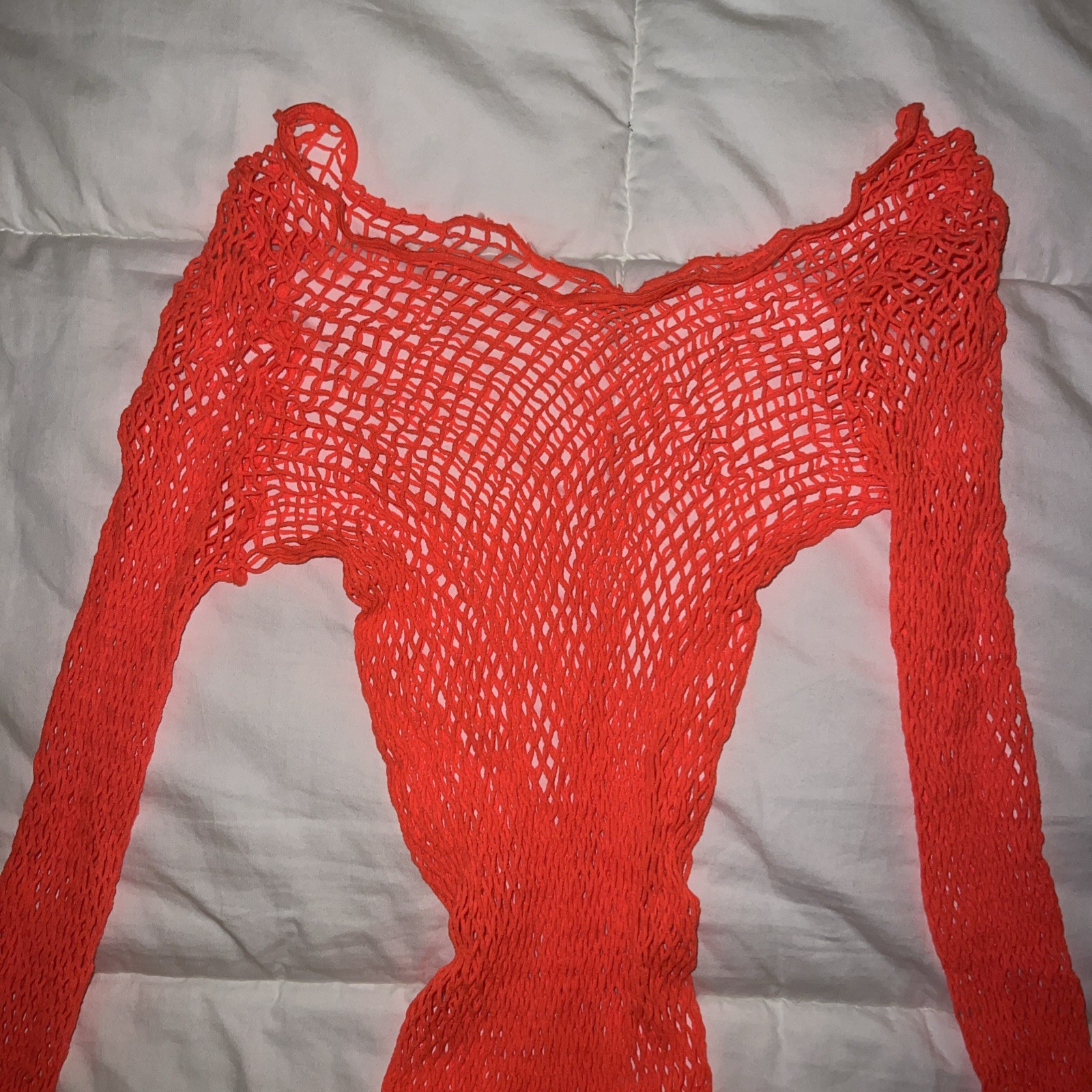 Cotton Fishnet Top dress Mesh Y2K Festival Rave Sheer rare Summer 70s club wear