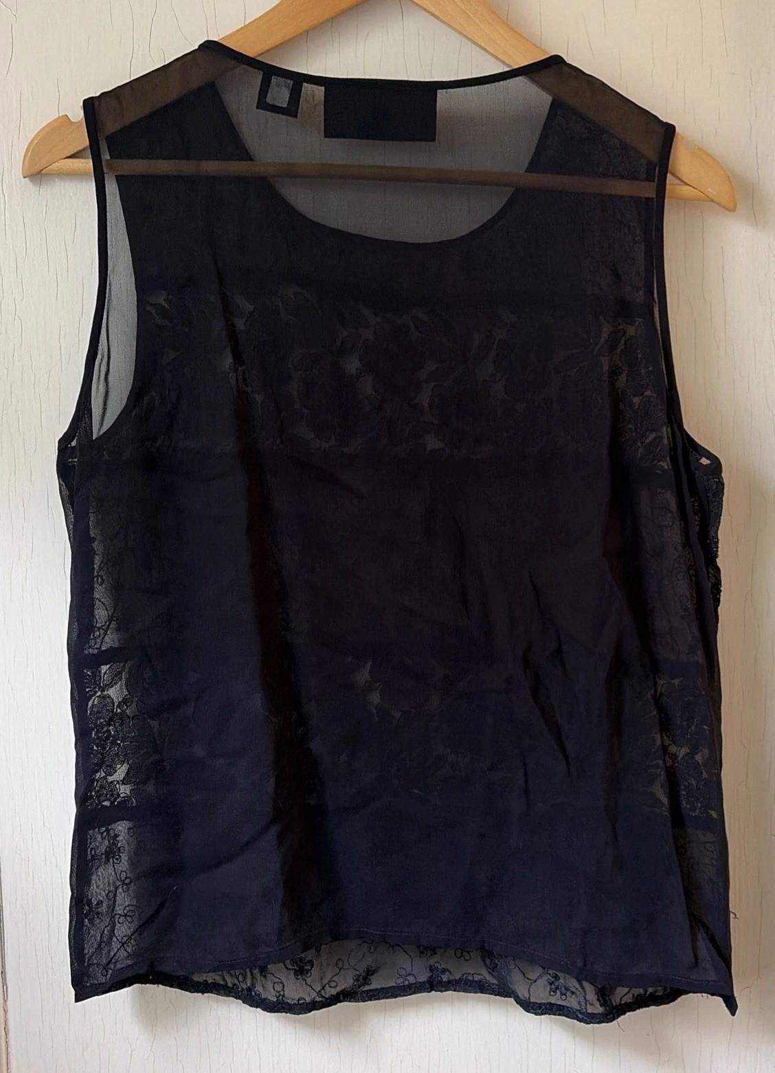 Vtg Compagnie Internationale Express Blouse Sheer Beaded Whimsigoth Sz M