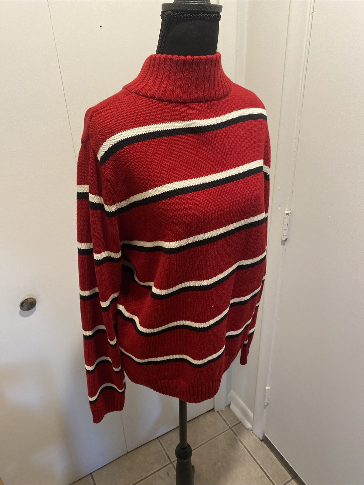 VTG Y2K American Living Ralph Lauren Sweater Size XL Striped Yachting Crest