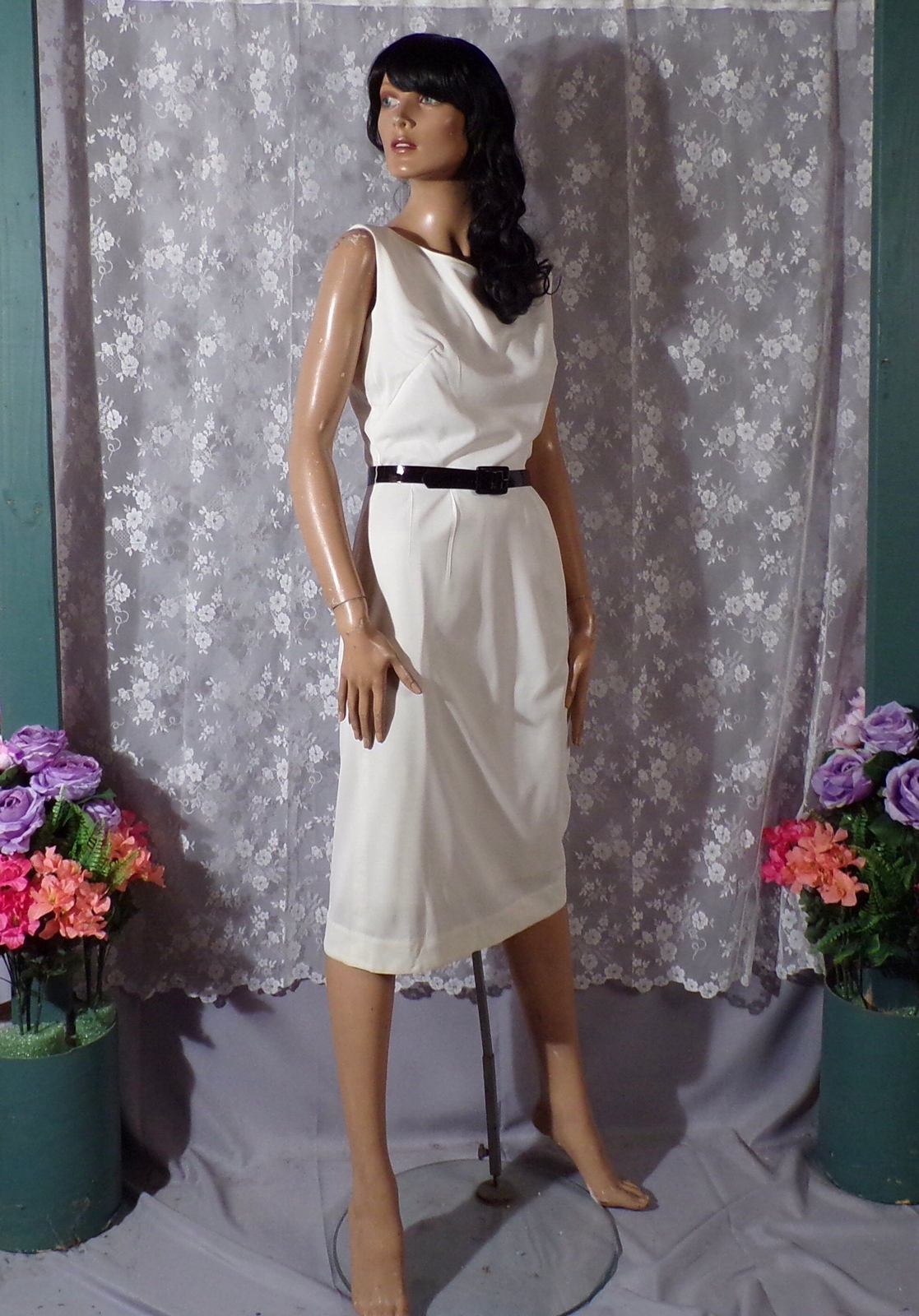 Vintage 60s Dress & Jacket Set Size Small 1960s Retro Summer BBQ Mad Men Chic