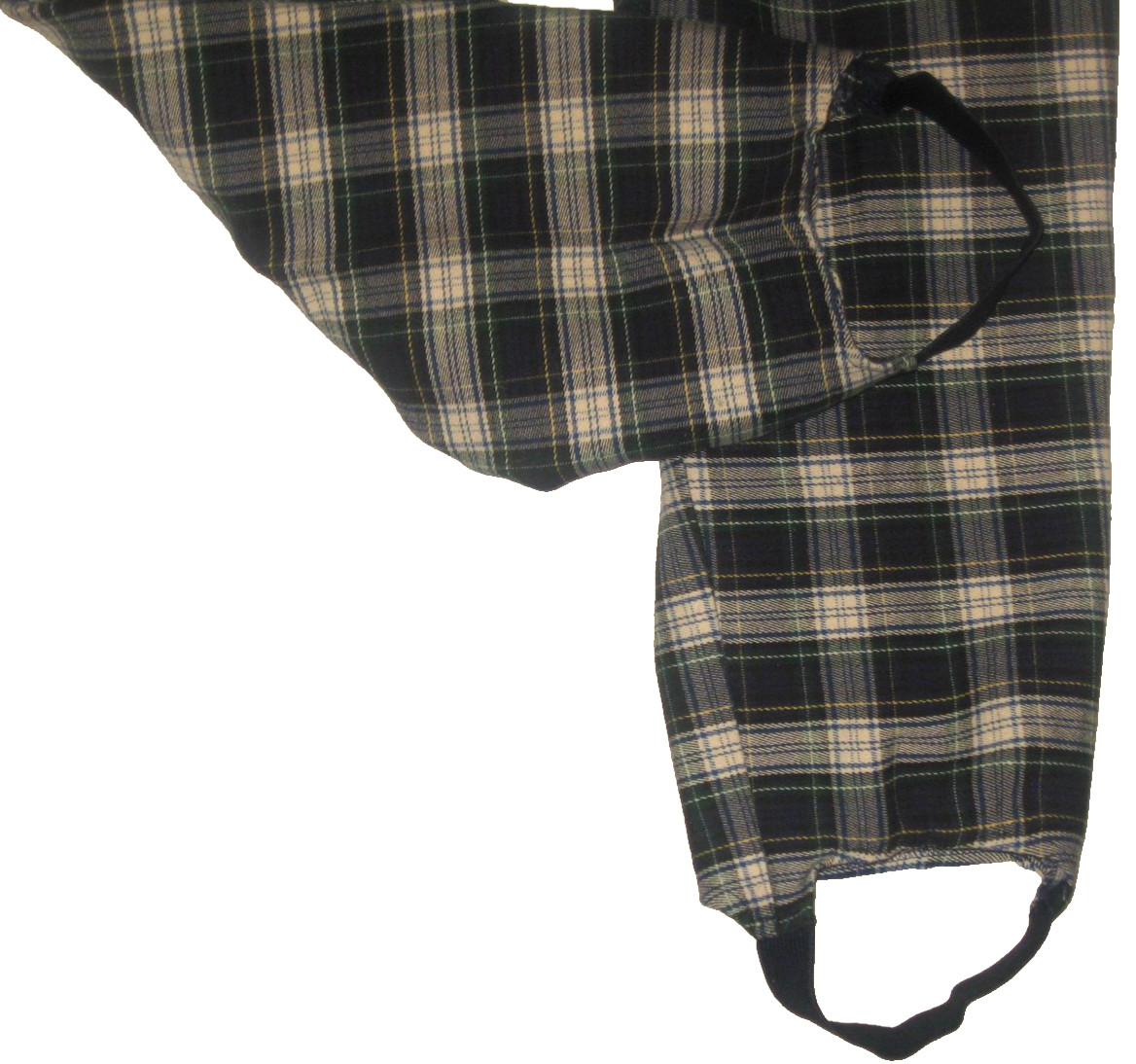 VtG 90s High-Waist COUNTERPARTS Stretch Preppy Green/Blue Plaid Stirrup Pants 10