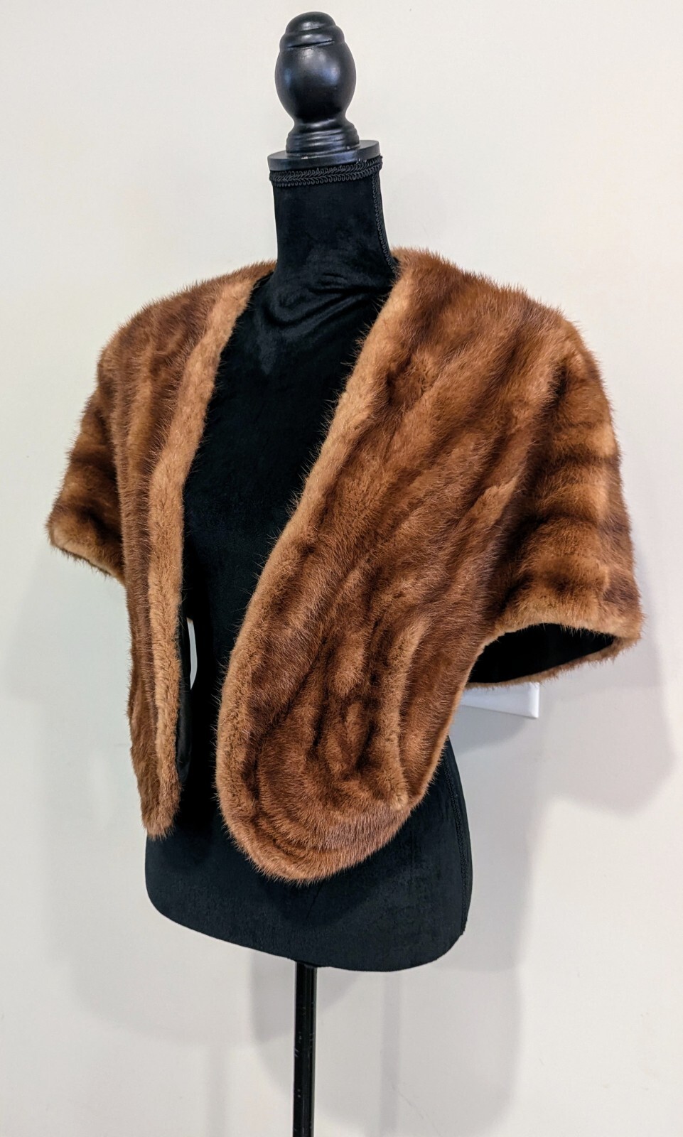 HENRI KESSLER Blonde Mink Fur Stole Evening Wrap Cape Lined Vintage Beautiful!