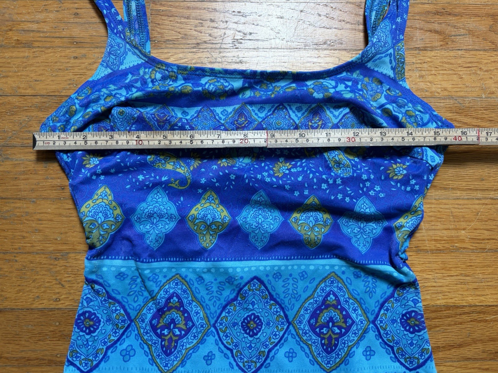 Vintage 80s 90s Slim Allure Swimsuit & Wrap Cover Up Set Sz 10 One Piece Blue