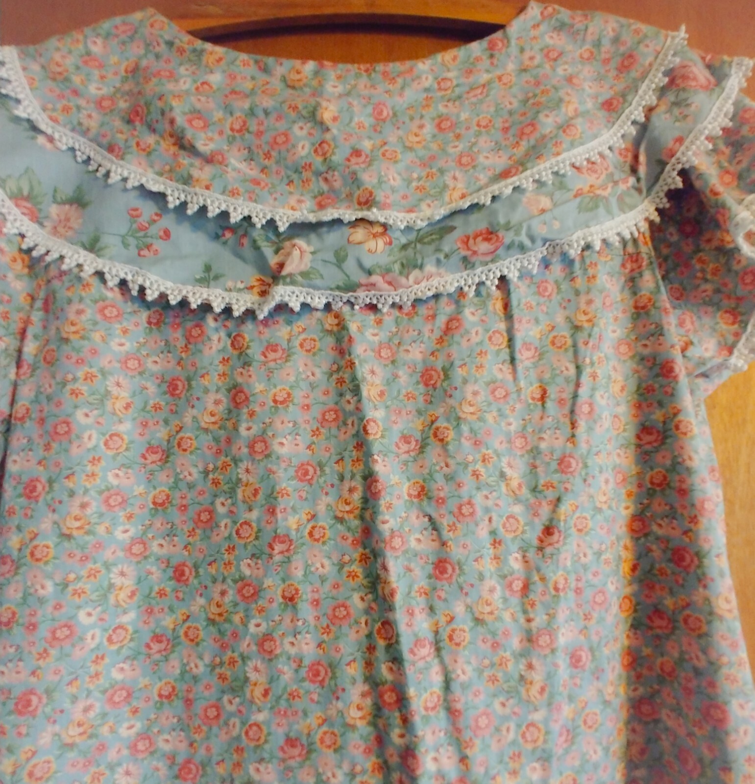 Vintage 1980s Gunne Sax Floral Print Cotton Dress Size 5