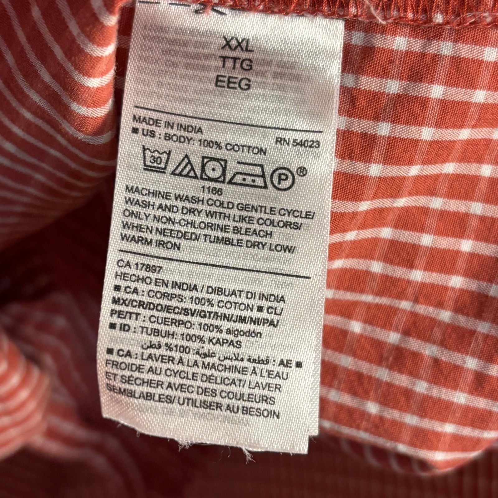 Old Navy The Classic Shirt XXL Oversized Red Gingham Button Front Cotton