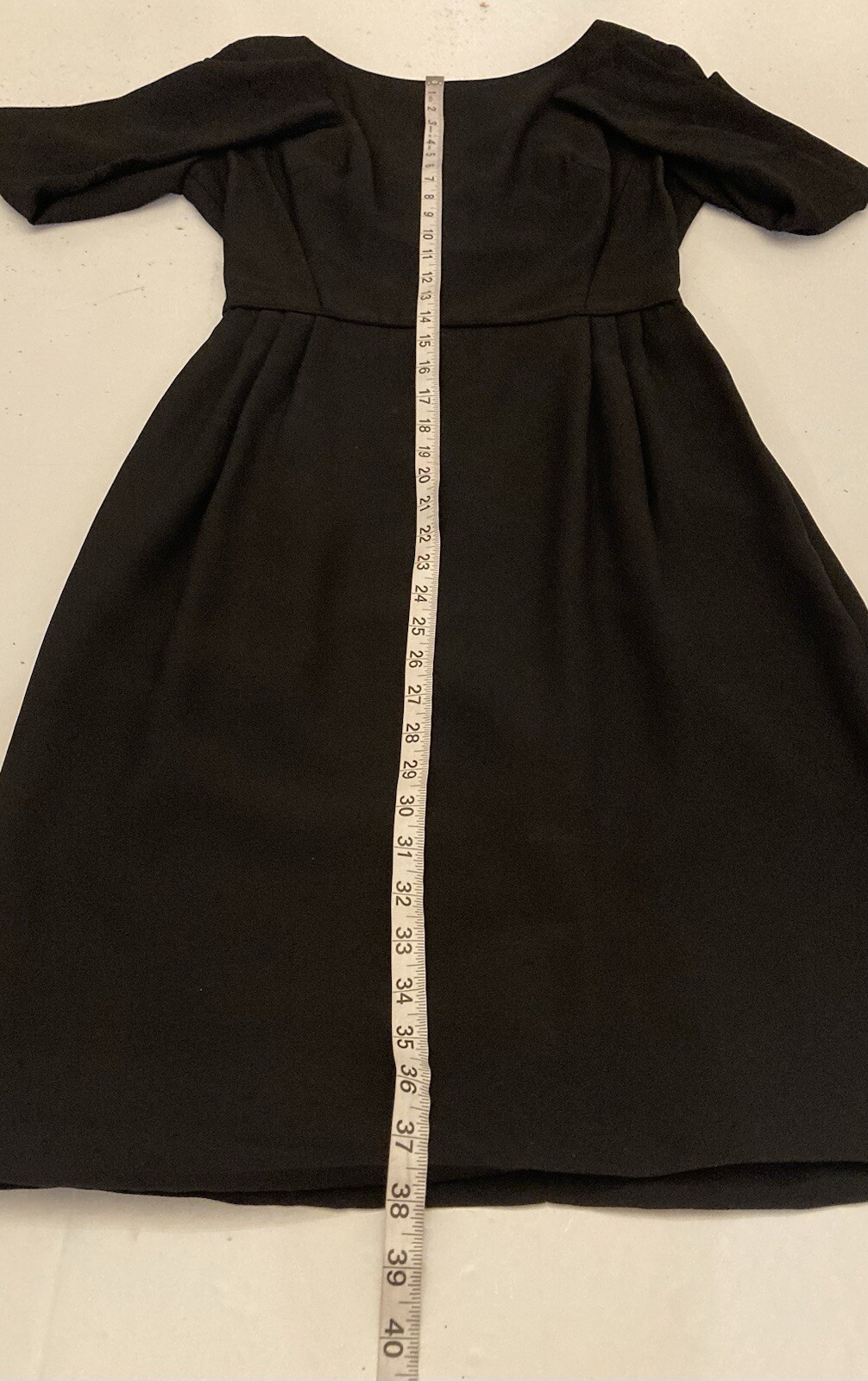 Vintage Another Ann Barry Jr Dress Size 13 Black Draped Back Zippers 60s Goth