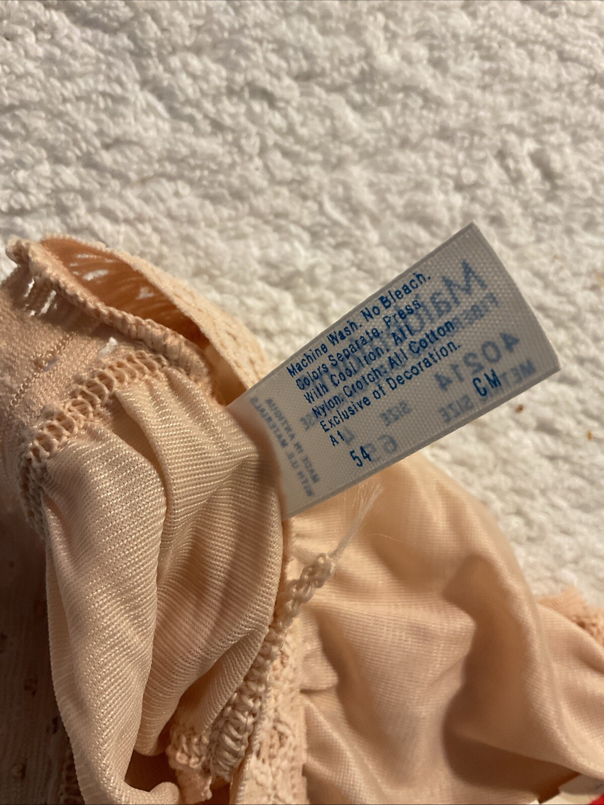 Maidenform No Show Panty Nylon & Lace Hipster Bikini Panties 4 Small USA