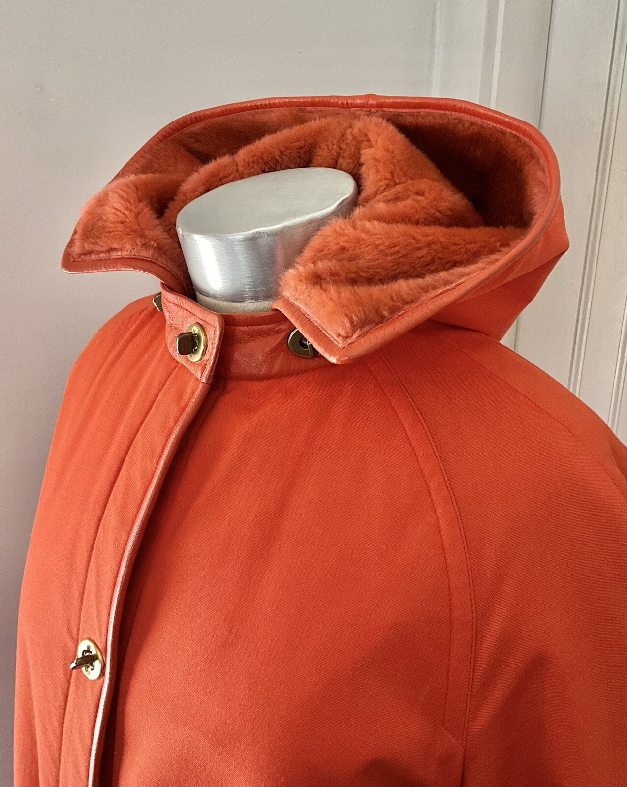 Vintage 1970’s Bonnie Cashin Fleece Lined Coat with Removable Hood + Coin Pocket