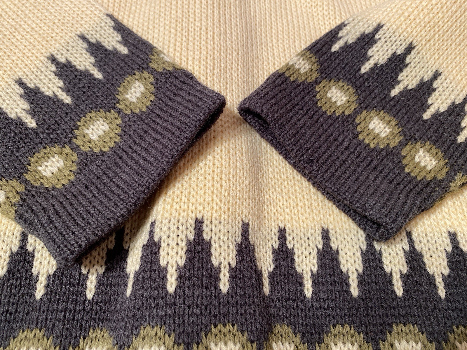 Vtg COHISE RAM 100% Virgin Wool Cardigan Sweater 1970s Canada Men’s Size Large