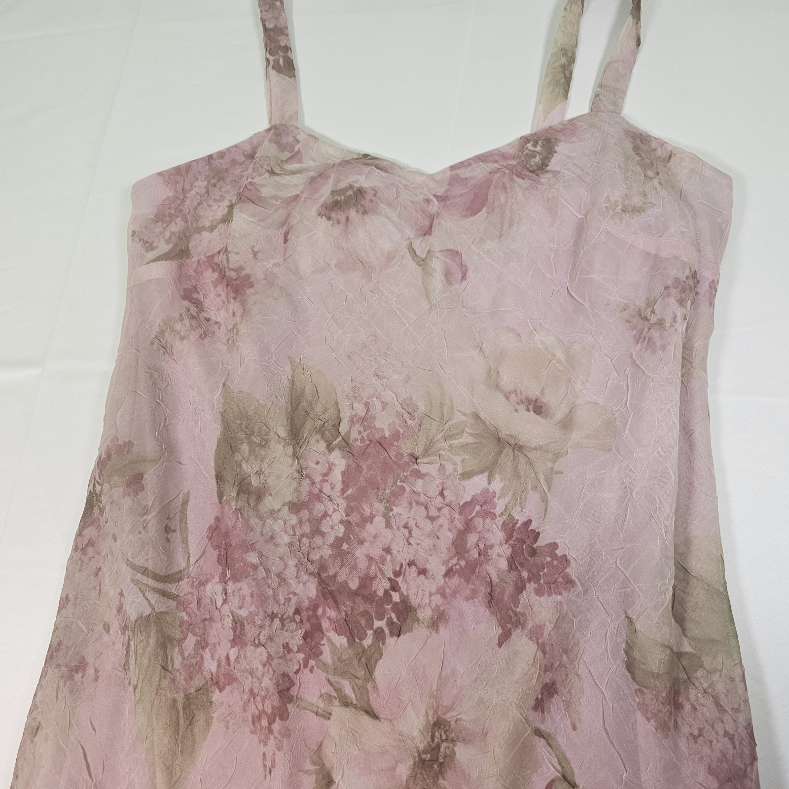 VTG 90s Y2K Fairy Floral Dress R&M Richards Pale Pink Chiffon Appx Sz L Coquette