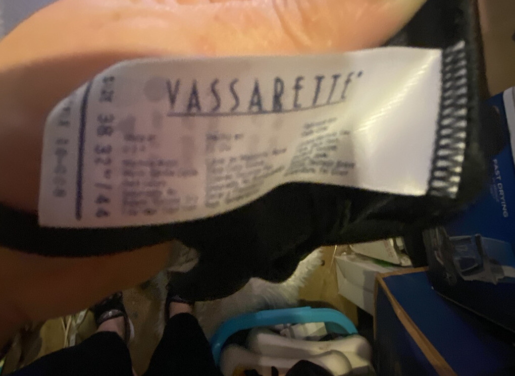 vasarette dress slip black size 38 made in usa 100% Nylon Y2K