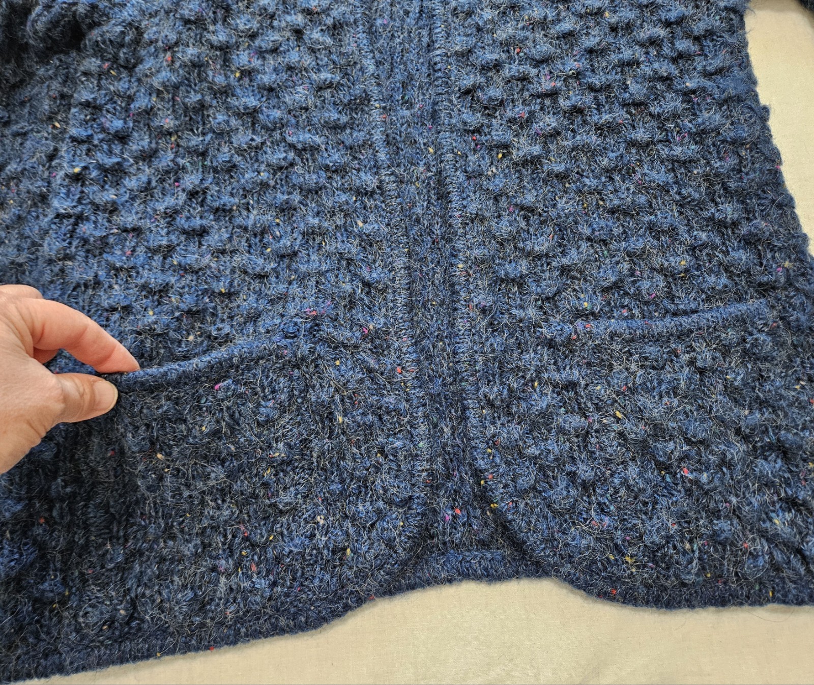 Harrington Square Vintage Women’s Sweater Cardigan Dark Blue Size Medium