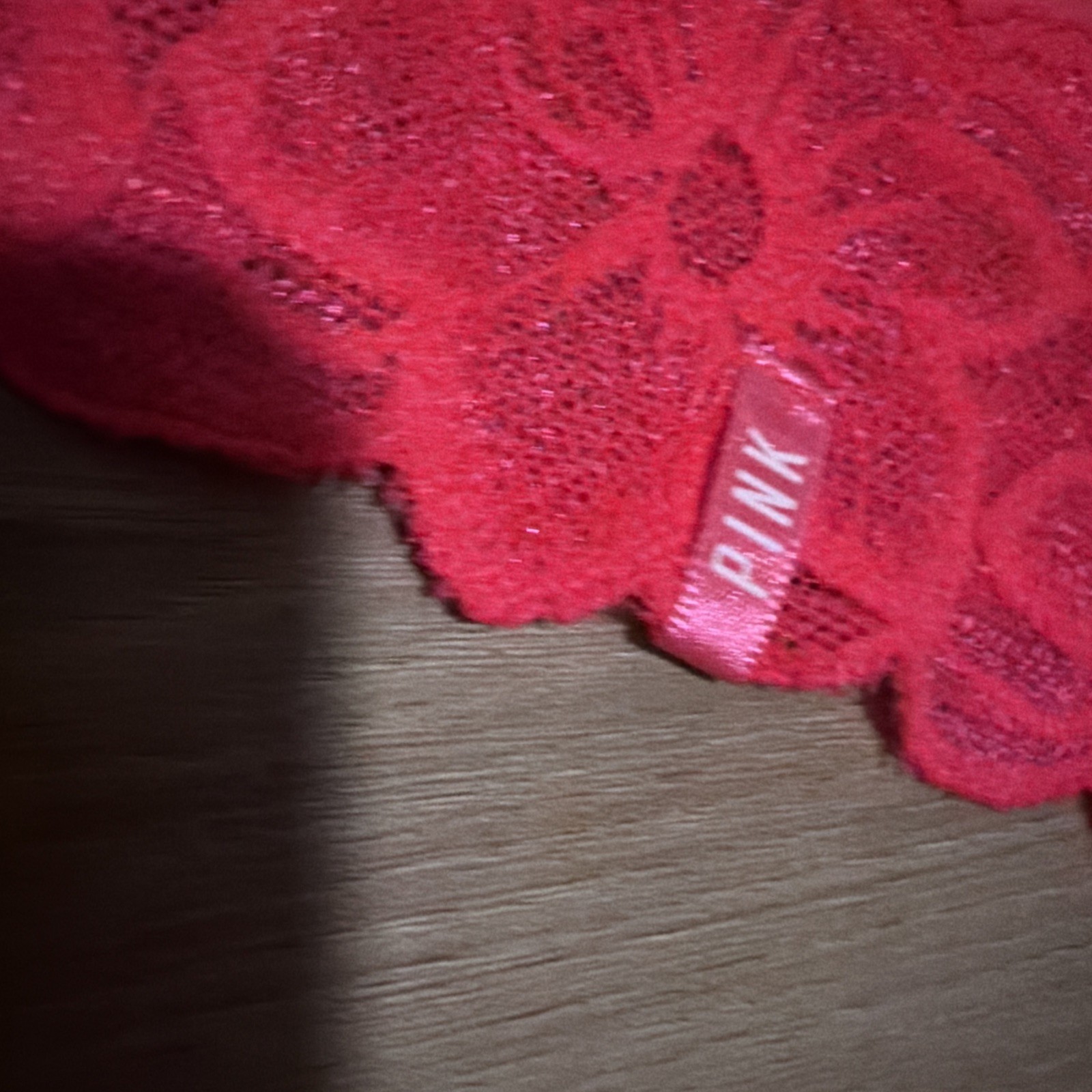 Vintage PINK Victoria’s Secret Panties Extra Low Rise Hipster 2014 Lace Bling S