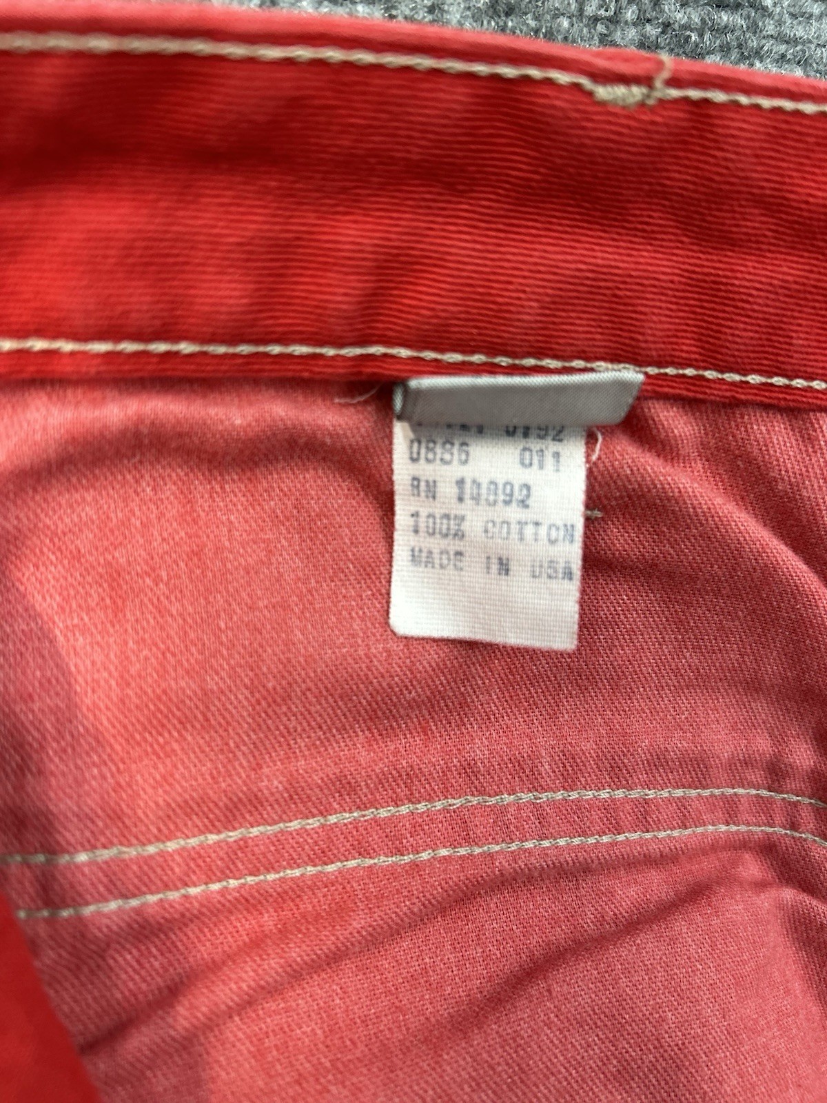 Pedal Pusher’s Vintage Red Size 9-10 100 % Cotton Made In USA