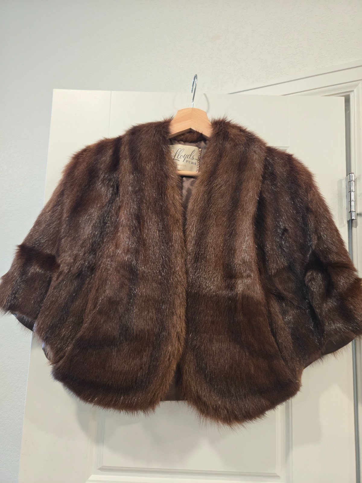 vintage mink capelet from Lloyd’s of Denver.