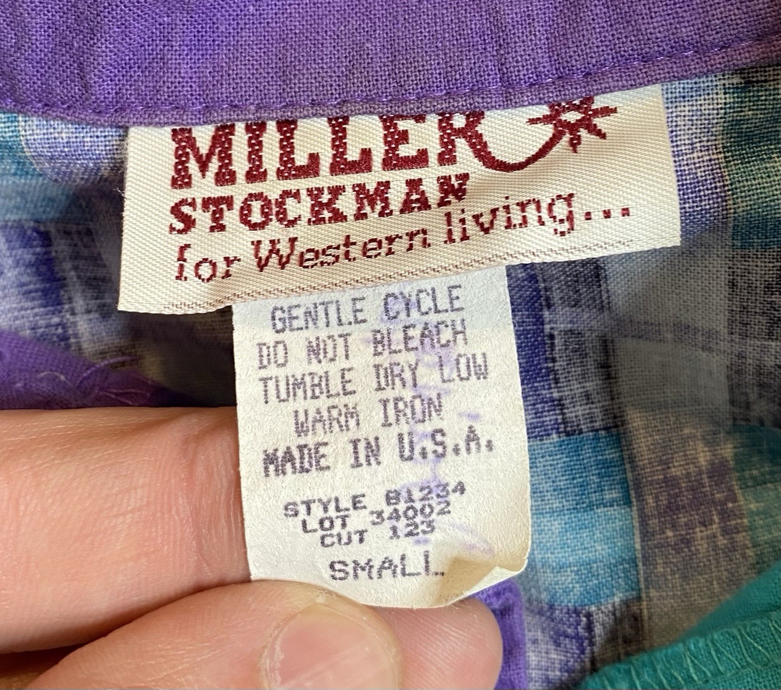 Vintage 90s Miller Stockman for Western Living Shirt Womens S Button Rodeo USA