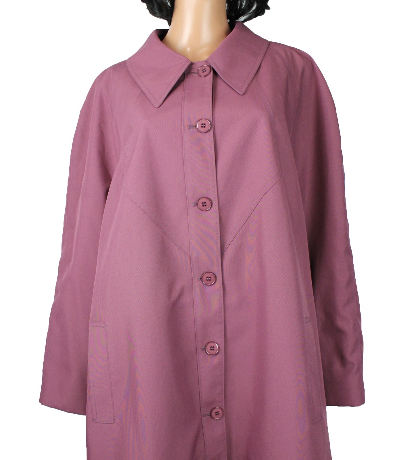 Misty Harbor Rain Coat 28 3X Vintage Mauve Pink Purple Removable Lining Jacket