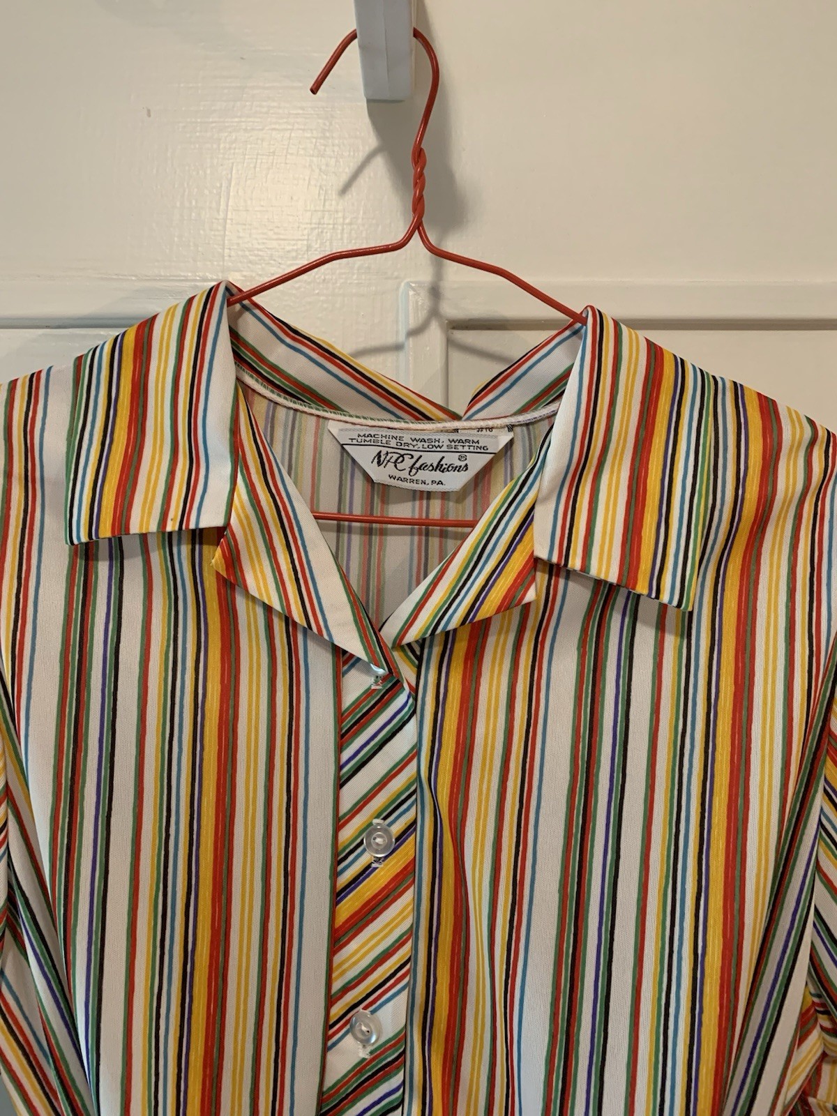 Vintage 60’s/70’s Retro/Mod Striped T-shirt Dress W/ Belt NPC Fashions Size S