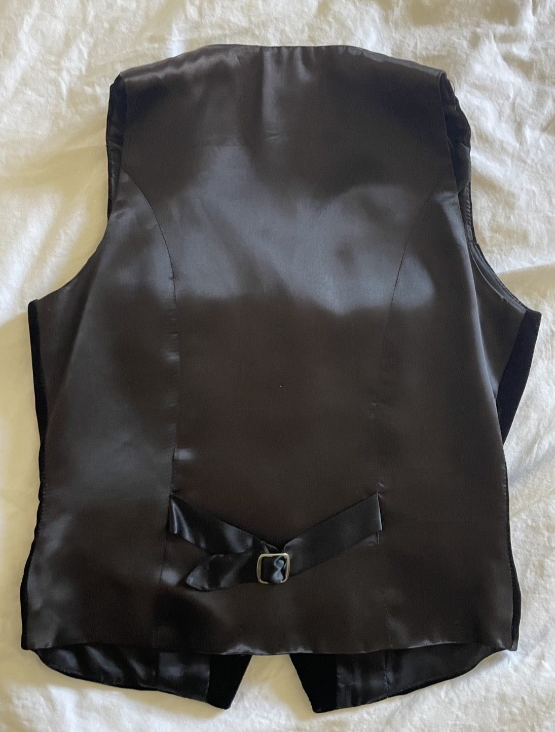 90s does 70s Retro Groovy Vintage Brown Velvet Vest Waistcoat Women Grunge XS