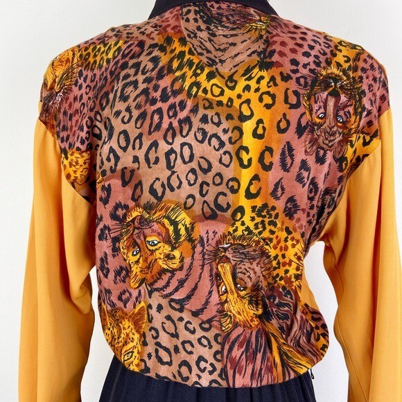 Menu Vintage 80’s Tiger Black and Yellow Dress