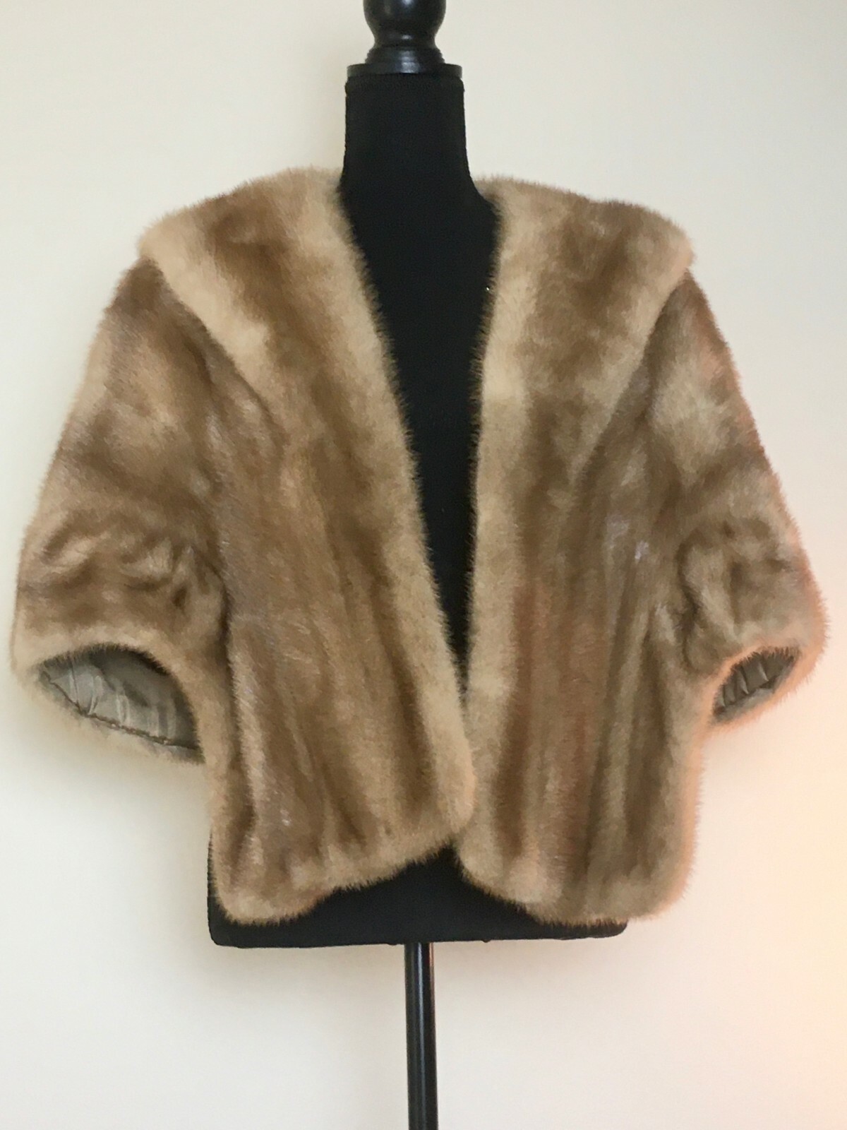 Mink Fur Wrap – size S/M – EMBA Natural Brown Mink