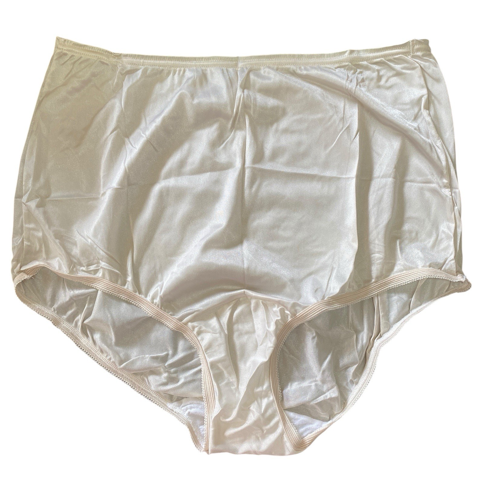 Vintage Vanity Fair Panties Nylon 6/42 Granny Brief Wide Gusset 15712 Ivory