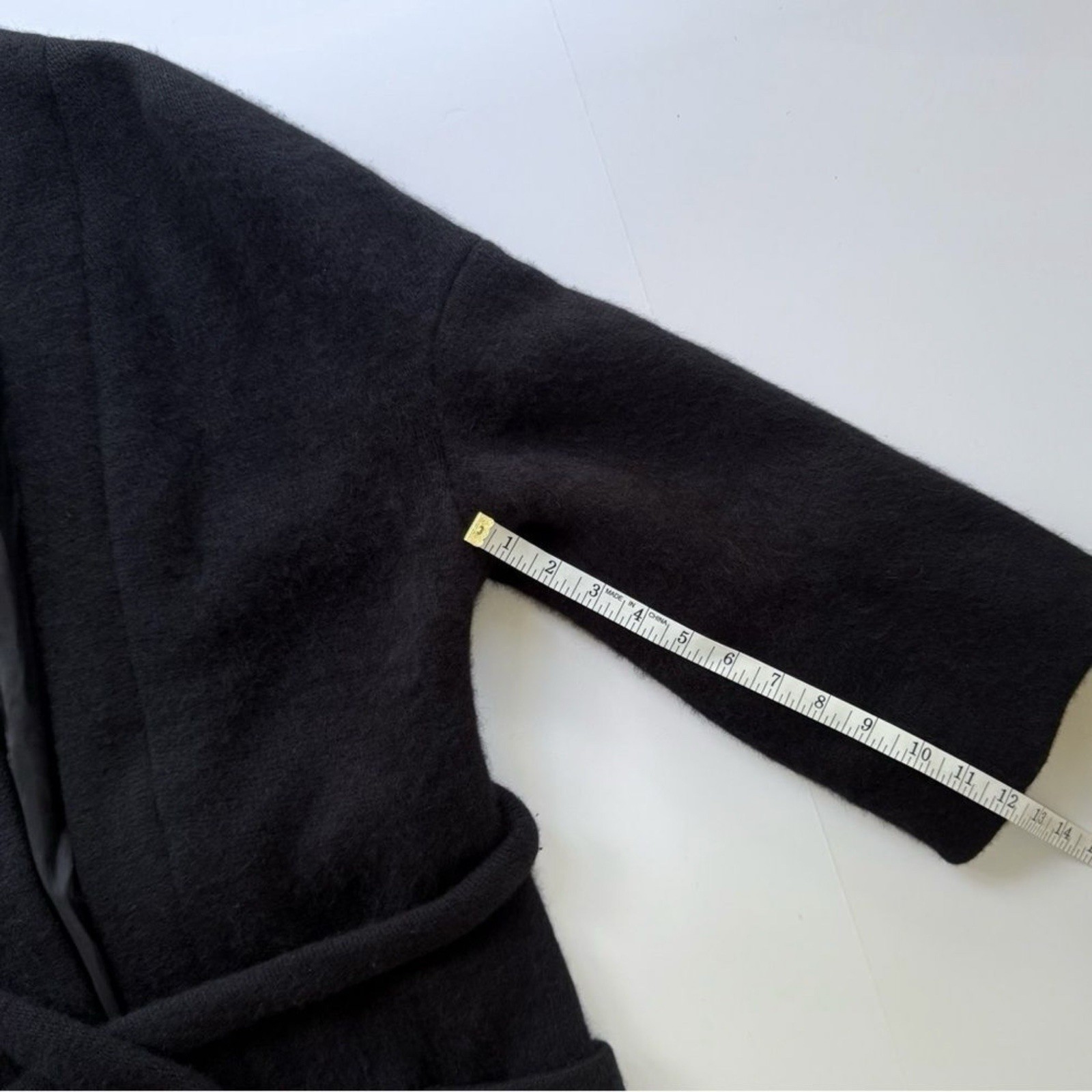 Rare Valentino 1960s Vintage Kimono / Smoking Jacket Style Wrap Jacket Black S/M