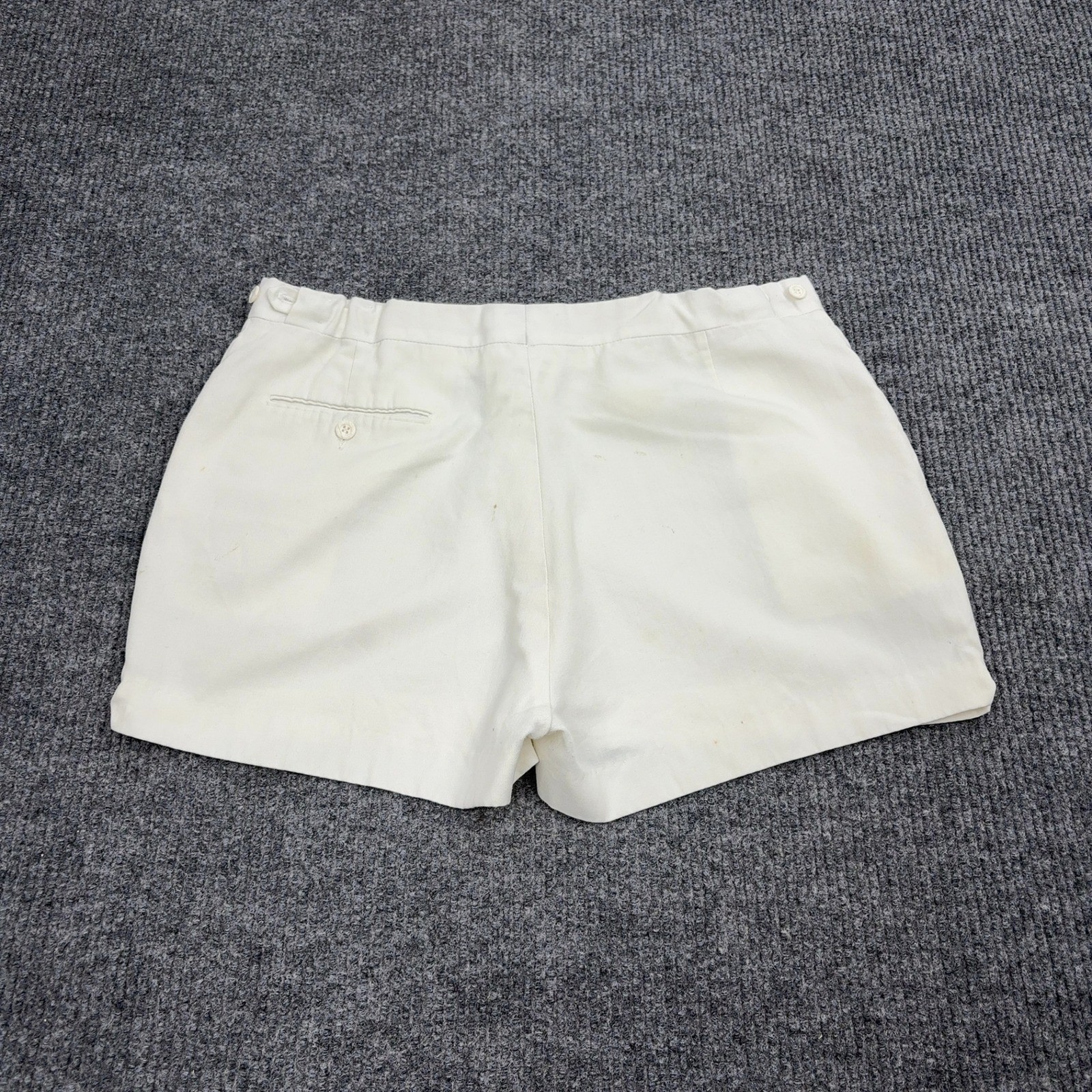 Vintage Brooks Brothers Shorts Womens XL White Cotton Golden Fleece Logo Preppy