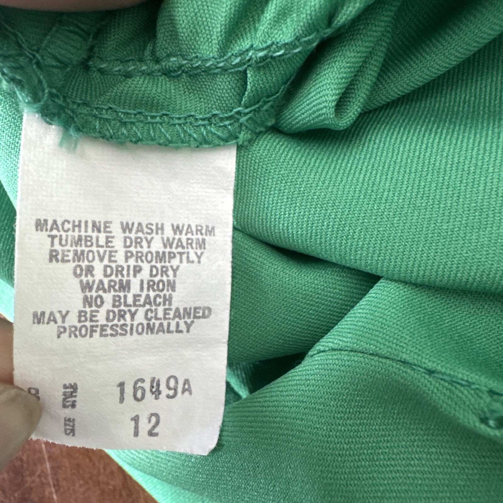 Donovan Galvani vintage green blouse 12 Retro Secretary Mod Academia Bow Front