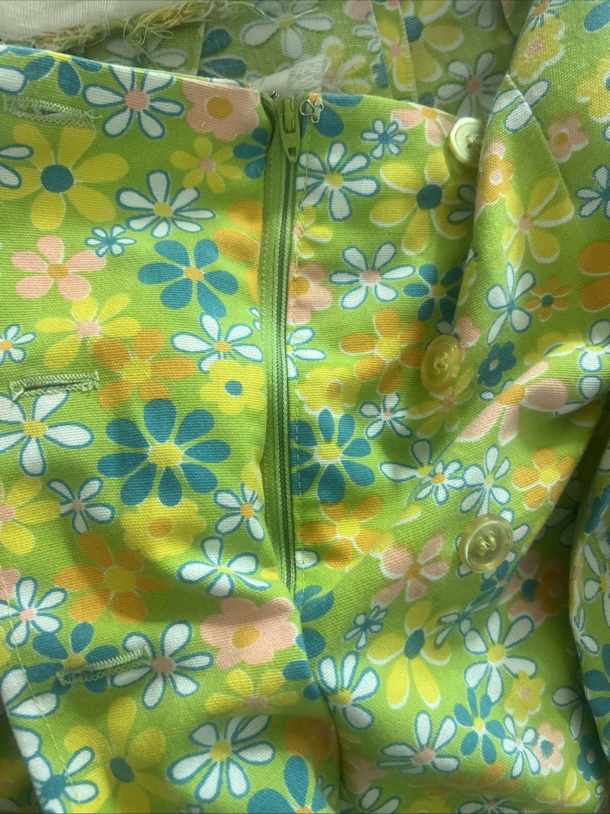 Vtg 70s Golf-a-Rounds by Louise Suggs Mini Skort Skirt Daisy Flower Power 26”