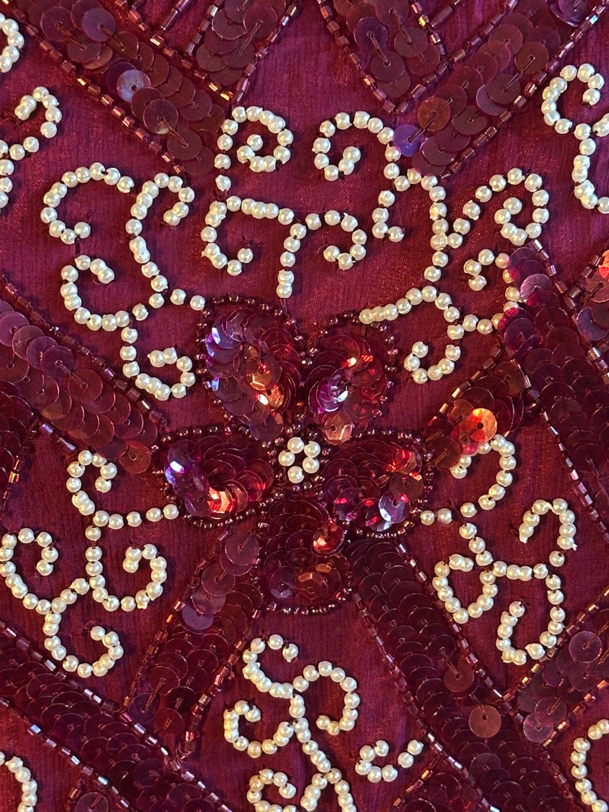 Sweelo Vintage Heavily Sequin Beaded Sheath Evening Event Holiday Dress XL 12-14
