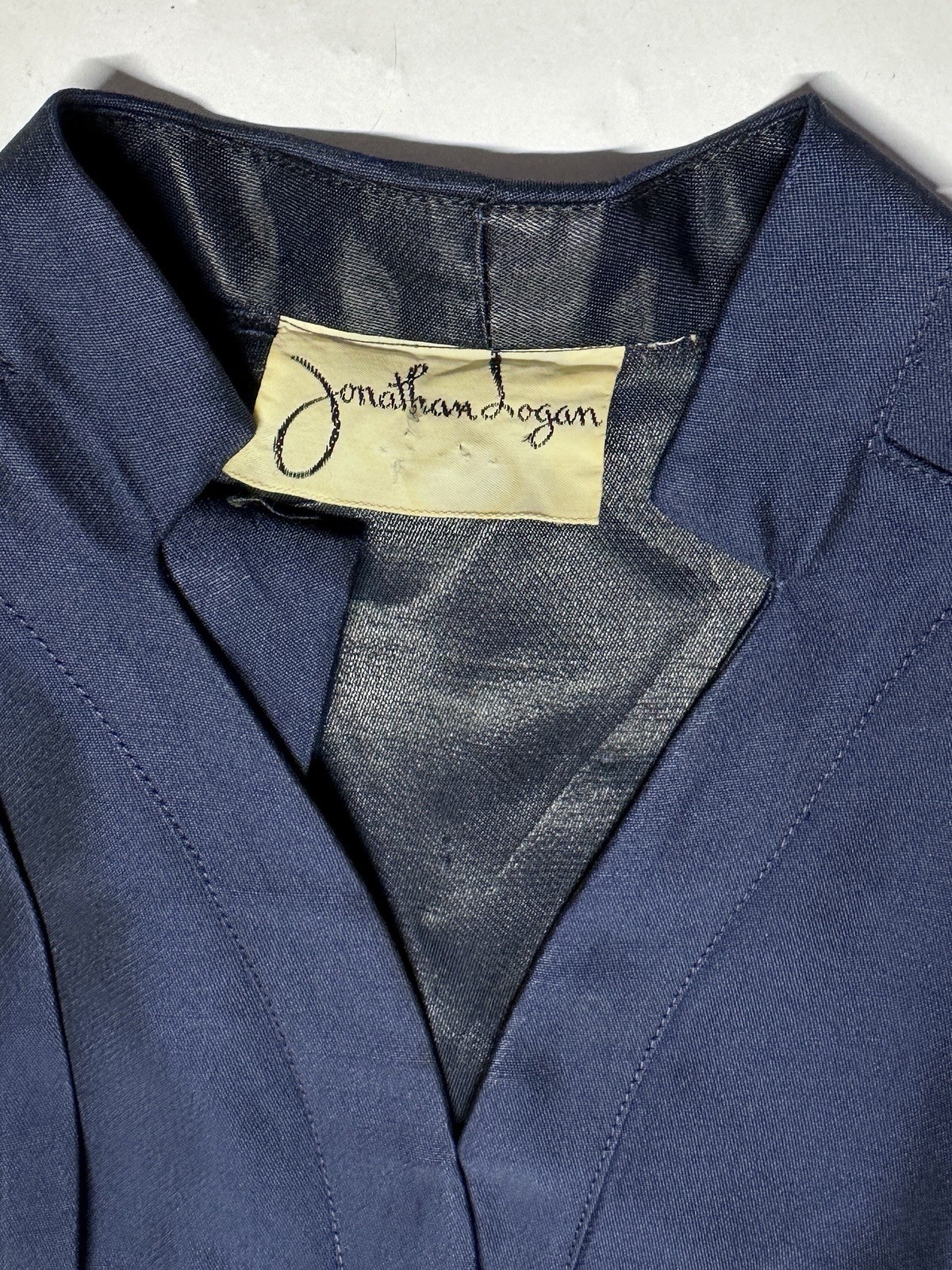 Vintage 1950s Jonathan Logan Blue Tailored Dress Fit Flare AS IS FLAWED Sz 0/2