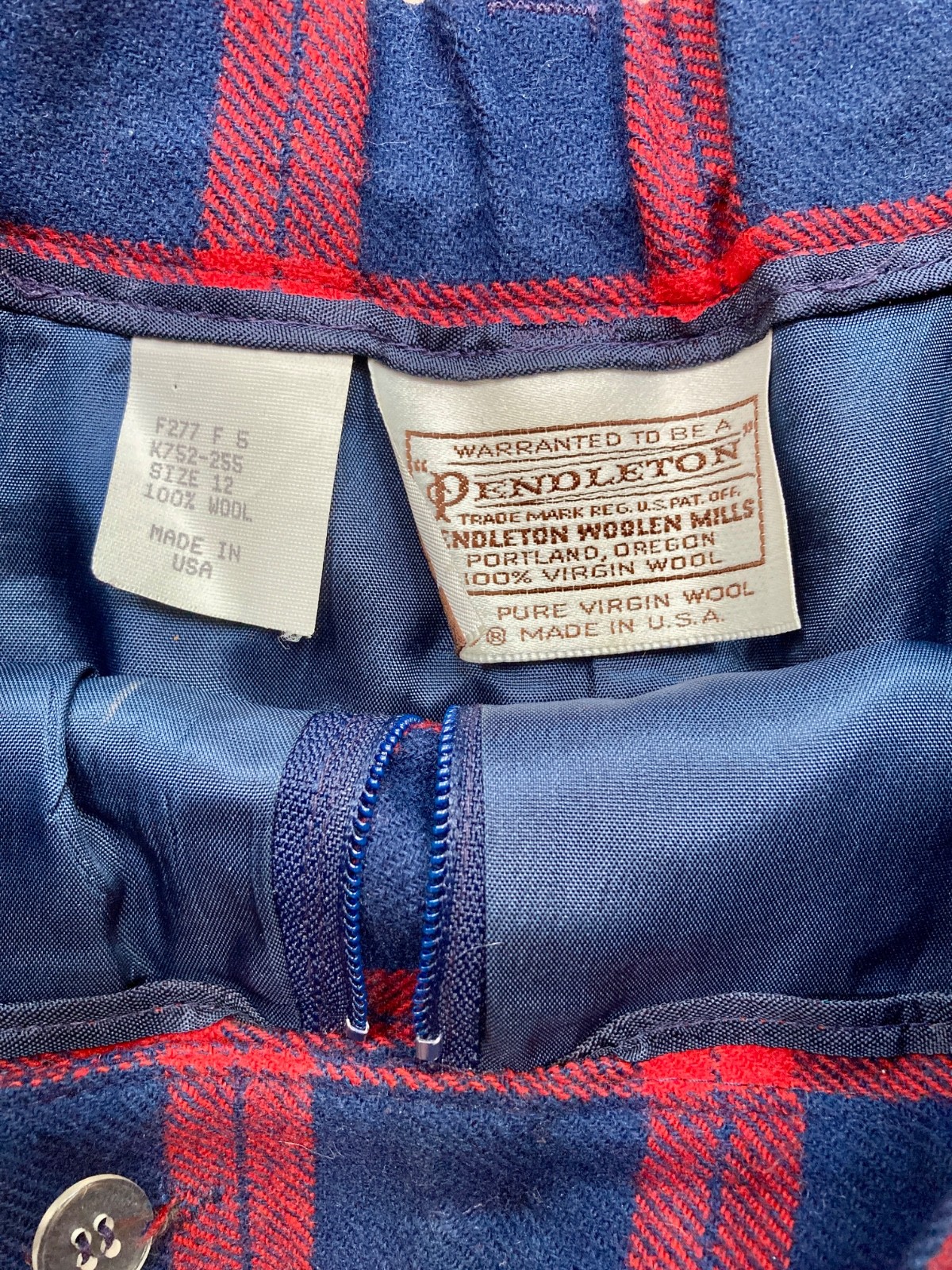 Vintage Pendleton Red and Blue Shorts and Vest Set SZ 12/Contemporary SZ 8