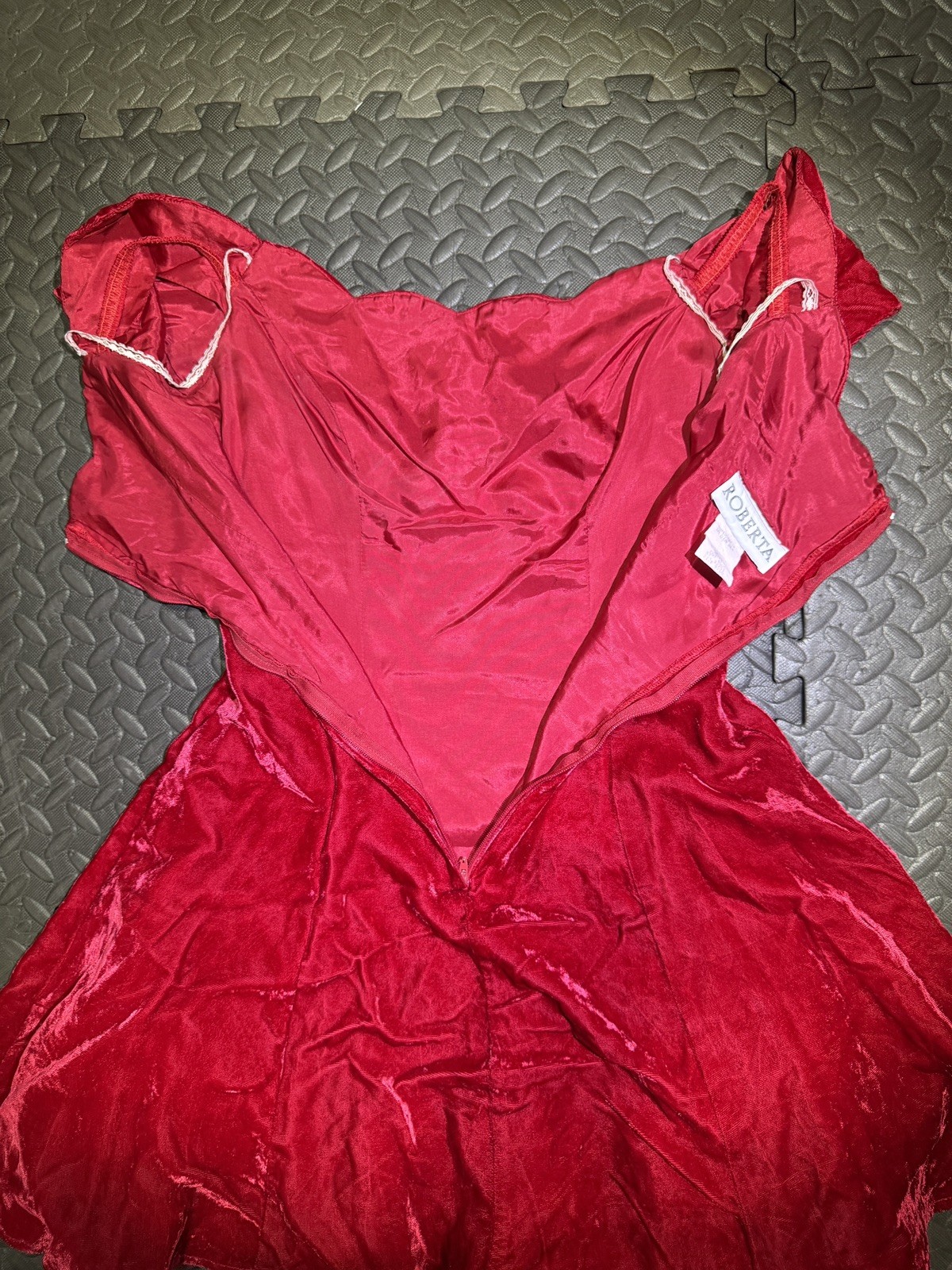 Vintage 80’s Roberta Dress Red Formal Party Prom Cocktail Gown 9/10 Dance 90s