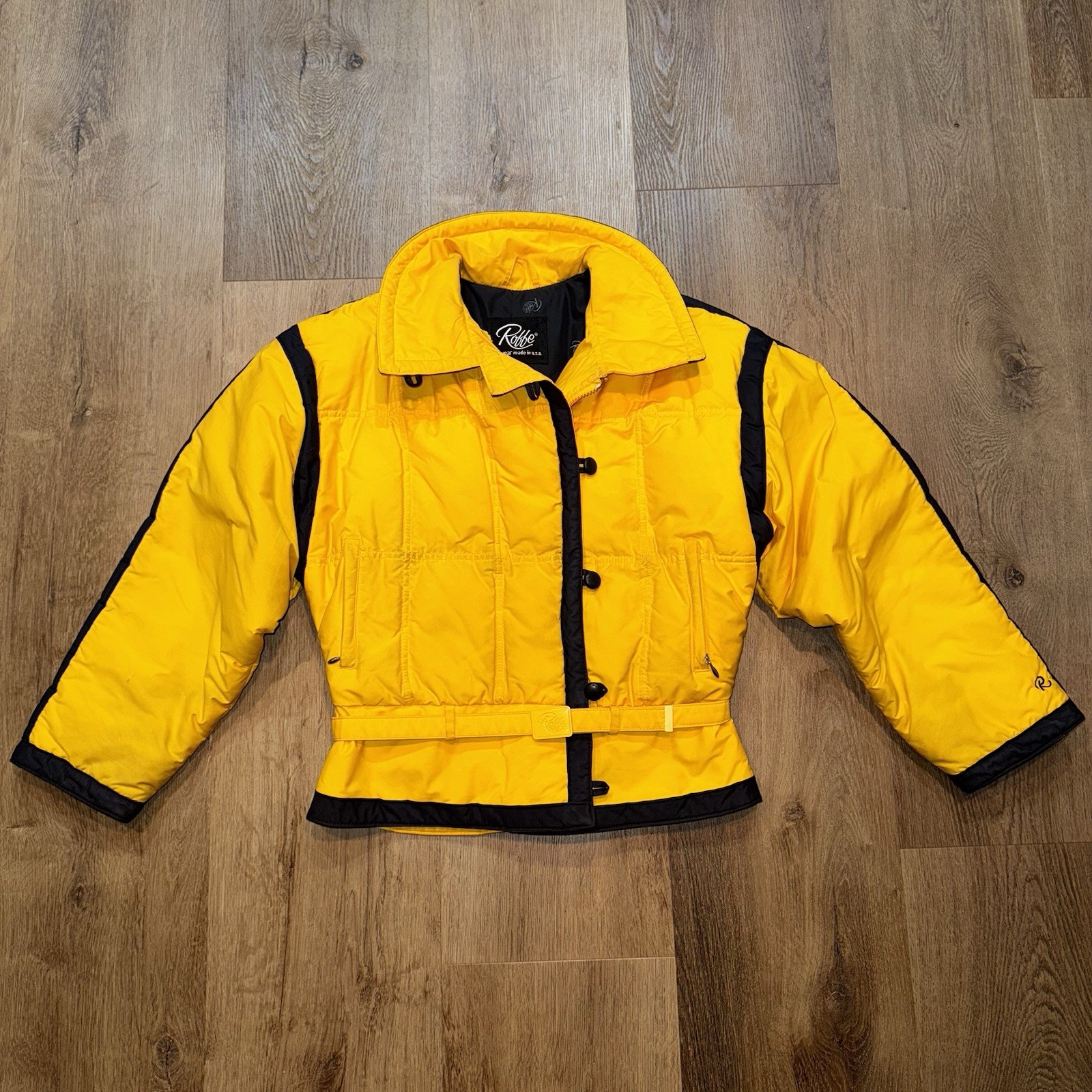 Vtg 70s 80s Roffe Ski Jacket Duck Down Fill Apres Snow Bunny Coat Womens Medium