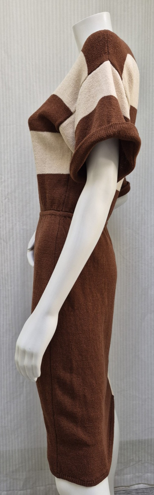Vintage 70s ST JOHN Neiman Marcus Brown Santana Knit Dress – Size 10 – EUC