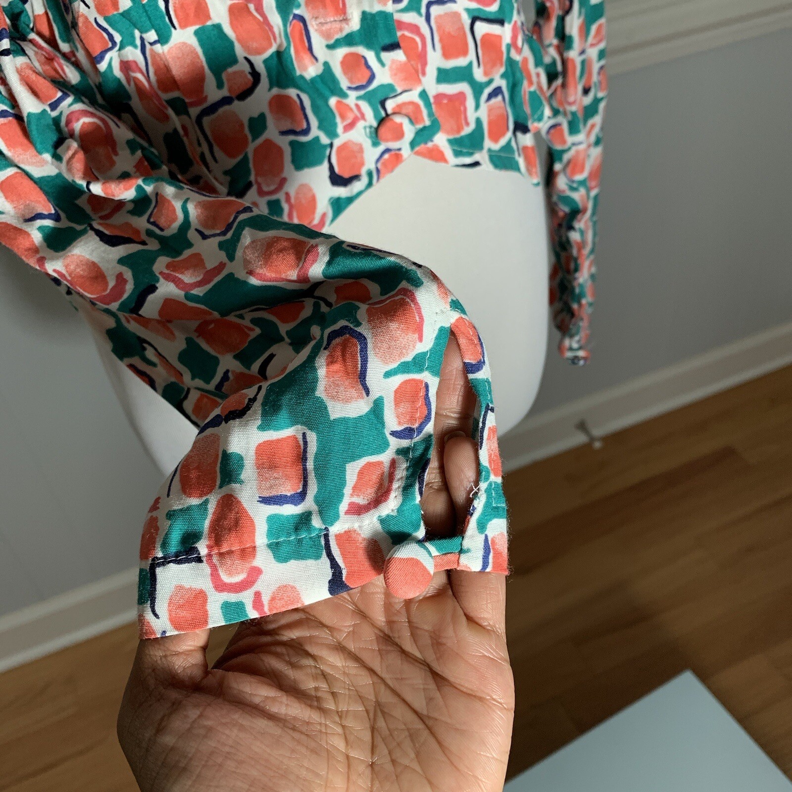 Vintage 90s Button Down Crop Top (please read description for flaws)