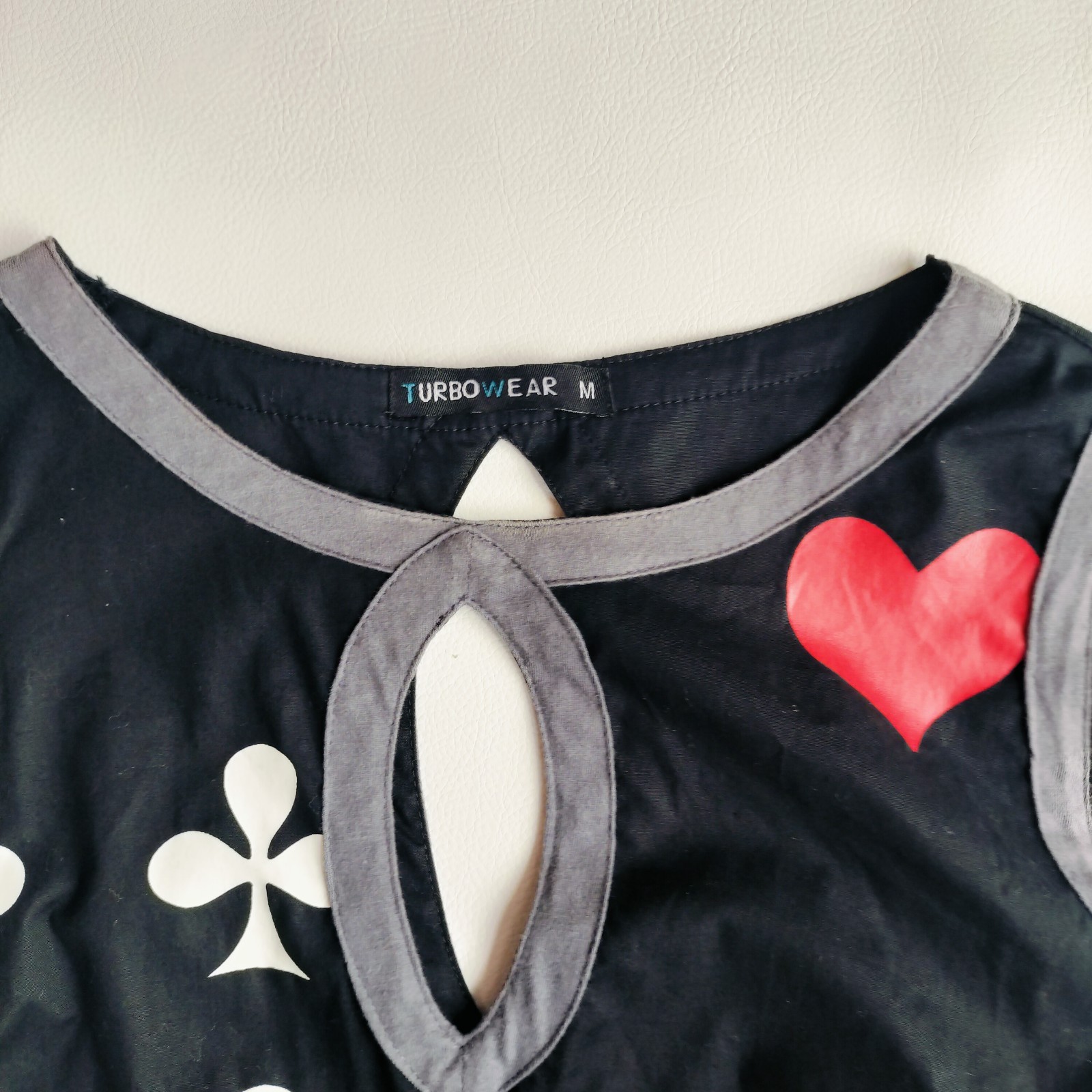Rare Archive 90s TURBO WEAR Playing Cards Print Dress Vintage Japanese Y2K