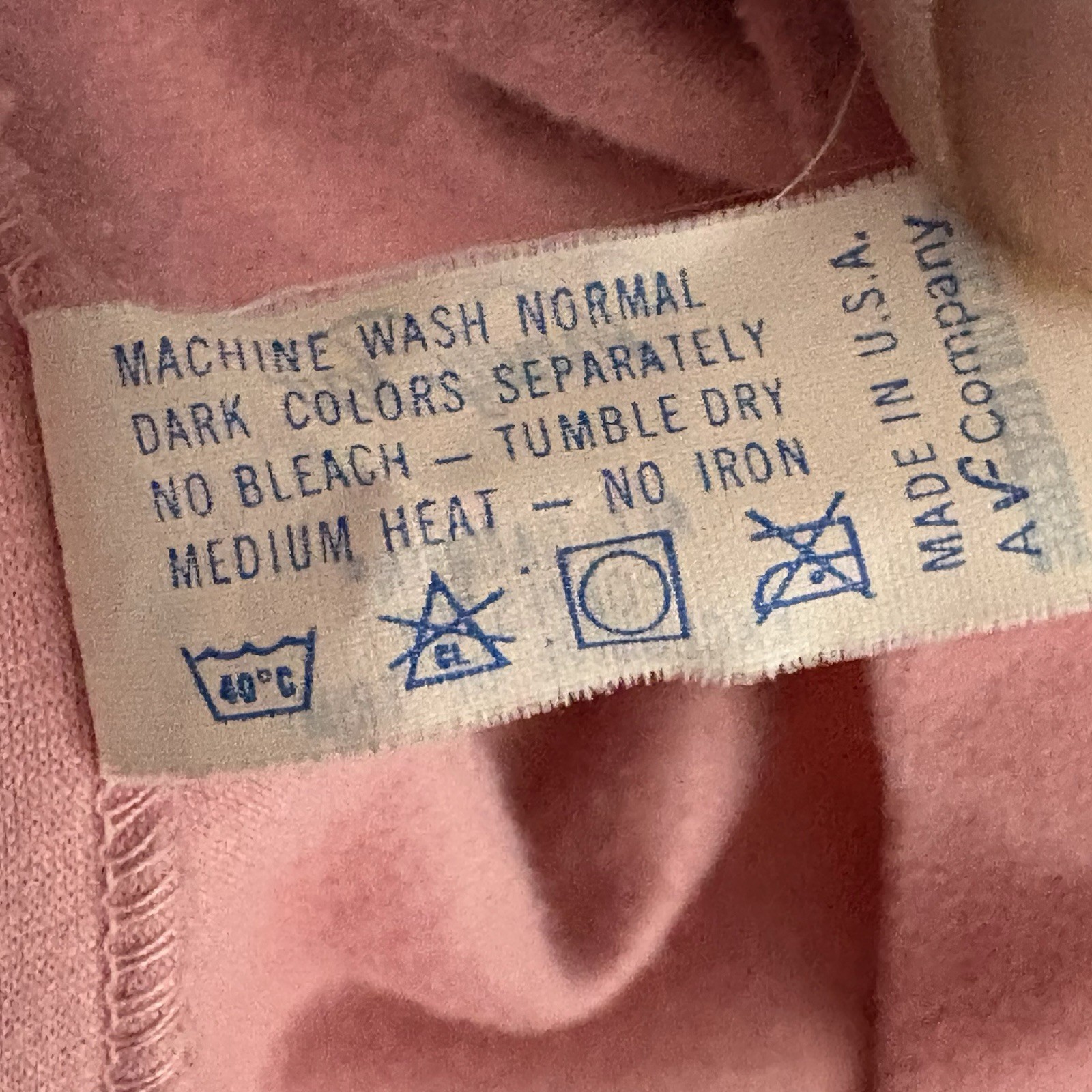 Vtg Vanity Fair Sz S Dacron Polyester Robe Pink Zipper Lounger Pocket Grannycore