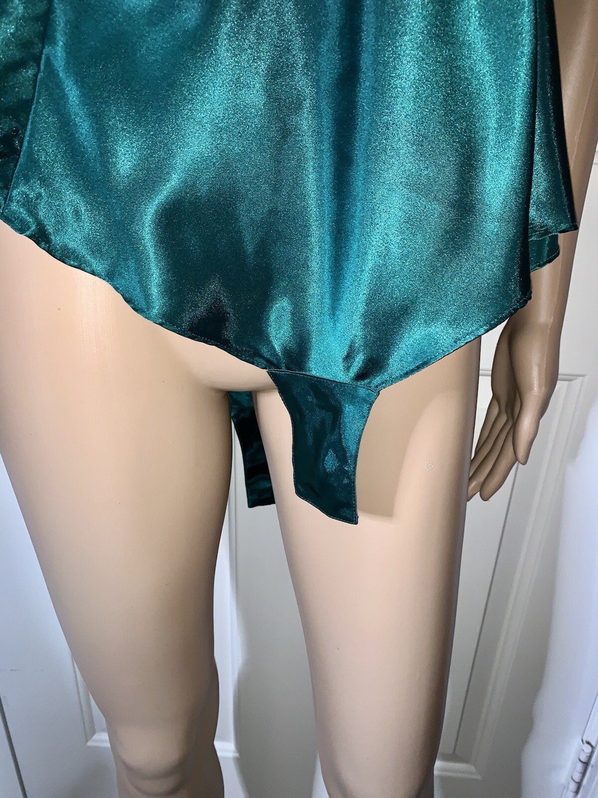 Vintage VICTORIA’S SECRET Second Skin SATIN BODYSUIT Bra PANTY LINGERIE sissy
