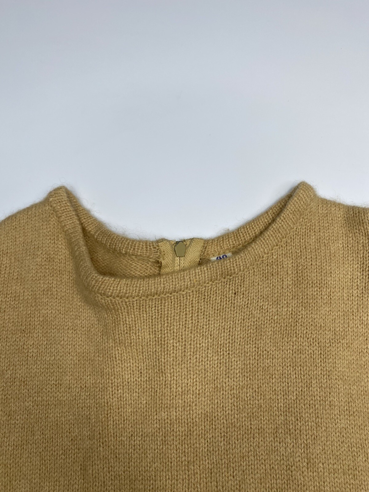 Vintage 60s The Halle Bros By Hadley Sleeveless Top Size 40 S/M 100% Camel Hair