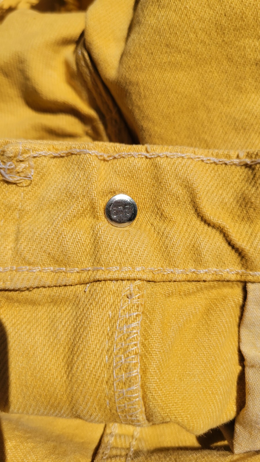 Vintage 90s Levi’s Yellow Cutoff Shorts 550 31 W Orange Tab Relaxed