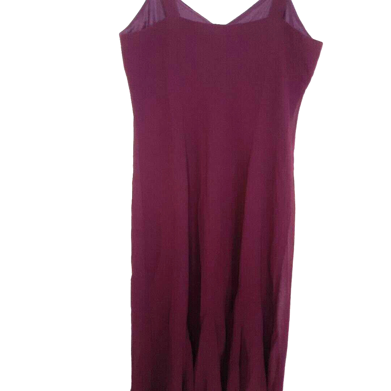 Vintage R&M RIchard Beaded Sheer Maxi Dress Sz 14 Burgundy Whimsigoth Dark Fairy