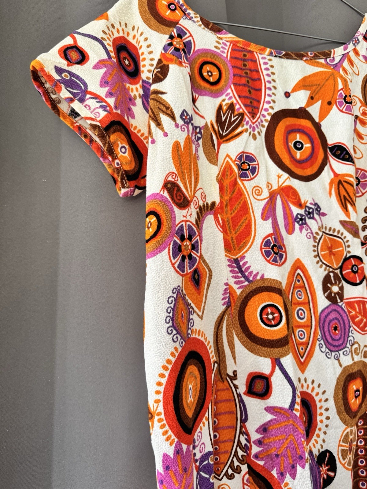 Tagless Wonder Vintage Hawaiian Dress Flower Power Tiki Cotton Large