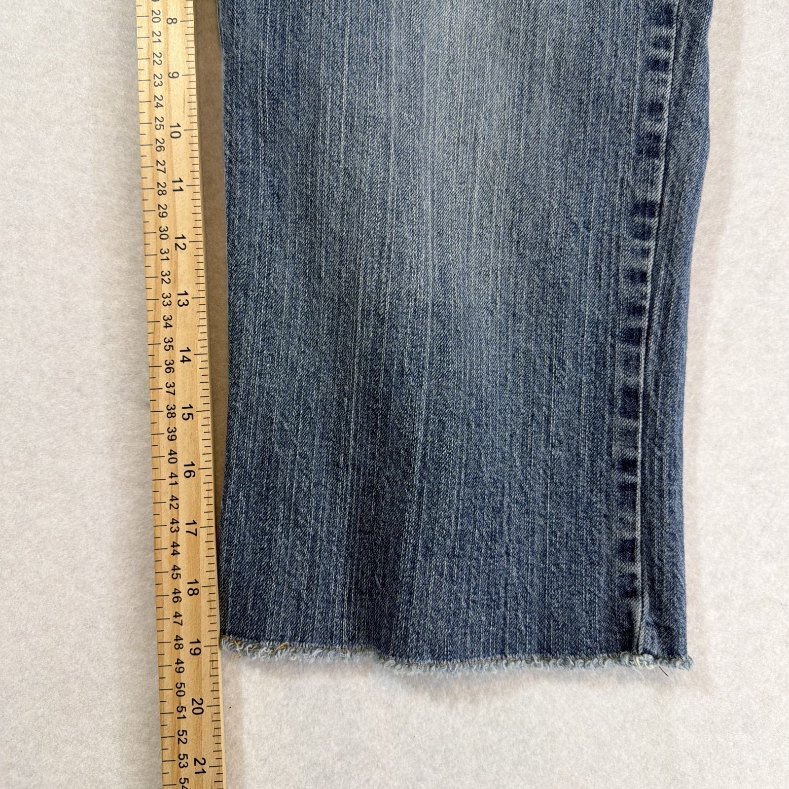 VTG 90s Y2K MUDD Jeans Crop Sz 13 US 35″ Waist Capri Pant Boho